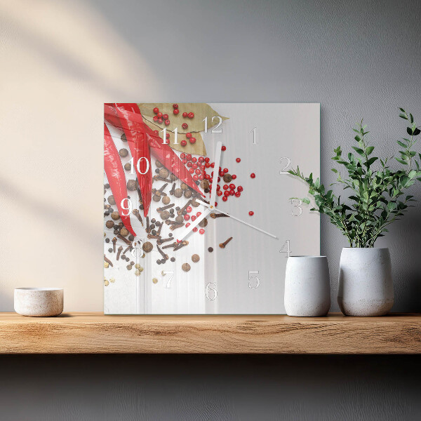 Square wall clock Red Pepper