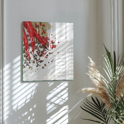 Square wall clock Red Pepper