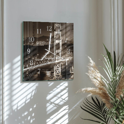 Square wall clock Bridge