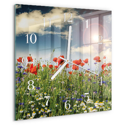 Square wall clock Meadow