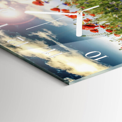 Square wall clock Meadow