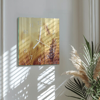 Square wall clock Grain