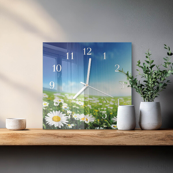 Square wall clock Meadow