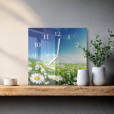 Square wall clock Meadow