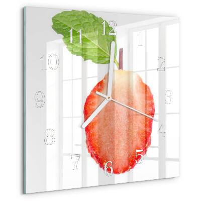 Square wall clock Strawberry