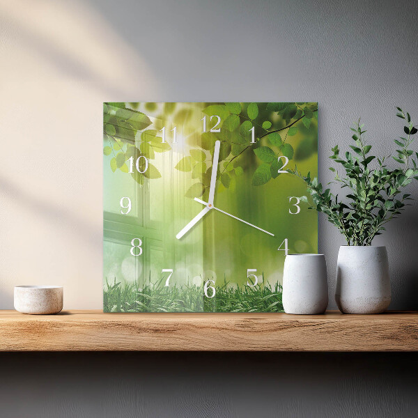Square wall clock Spring