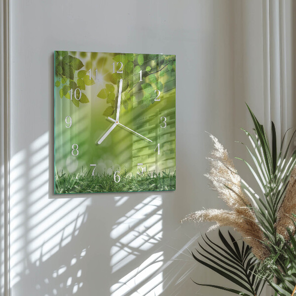 Square wall clock Spring