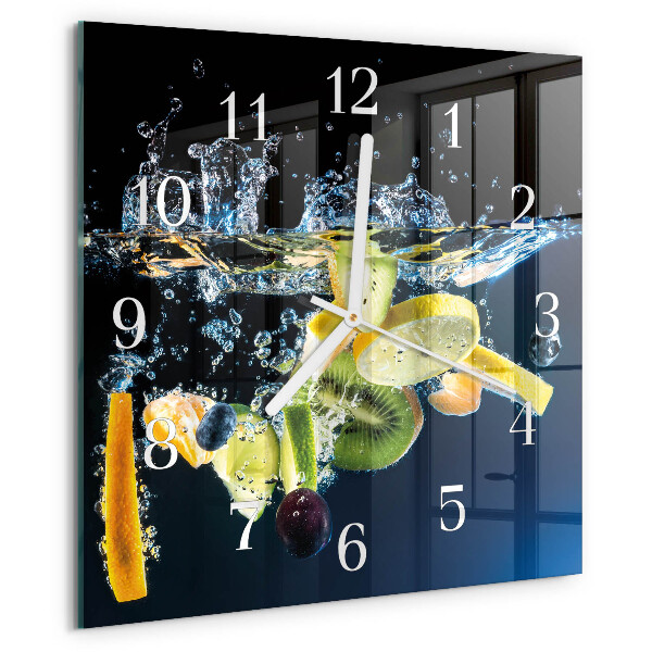 Square wall clock Fruit