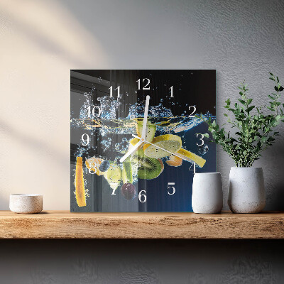 Square wall clock Fruit