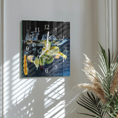 Square wall clock Fruit