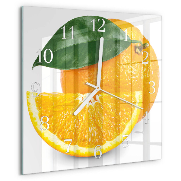 Square wall clock Oranges