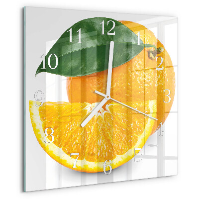 Square wall clock Oranges