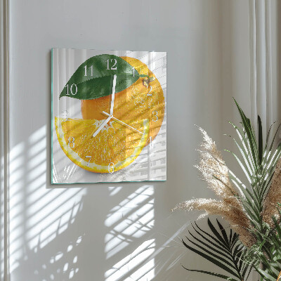 Square wall clock Oranges