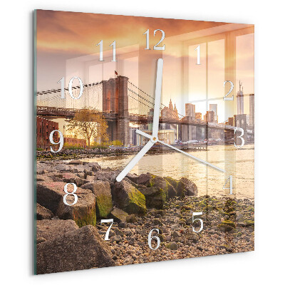 Square wall clock City of Bridges