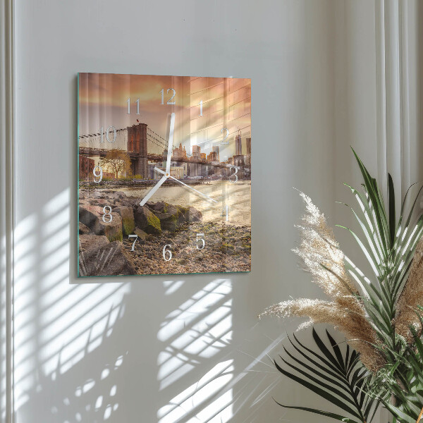 Square wall clock City of Bridges