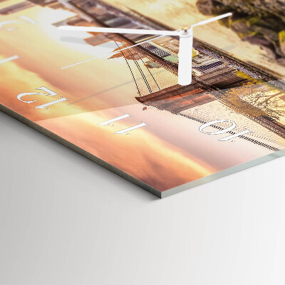 Square wall clock City of Bridges