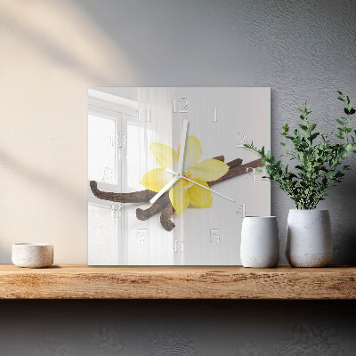Square wall clock Vanilla Orchid