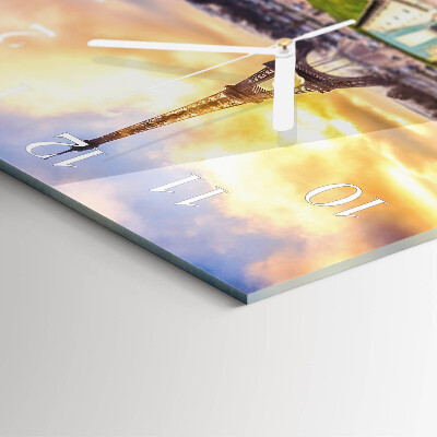 Square wall clock Eiffel Tower