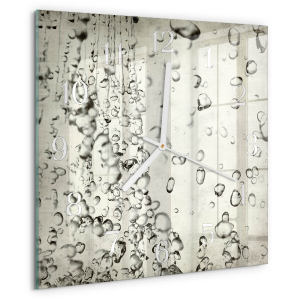 Square wall clock Drops