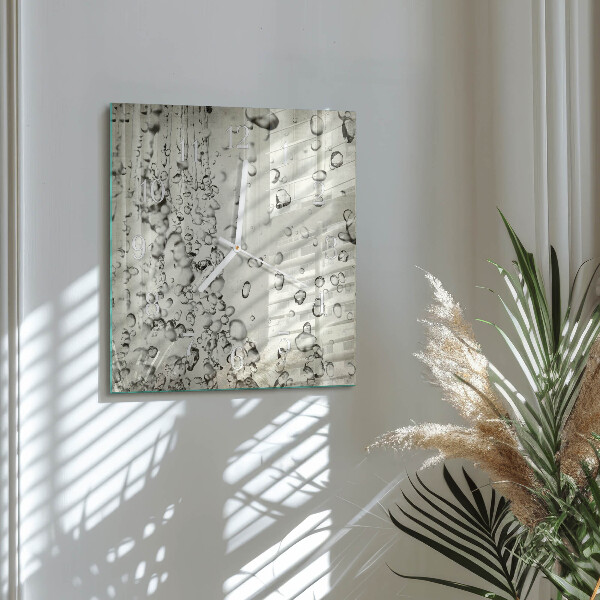 Square wall clock Drops