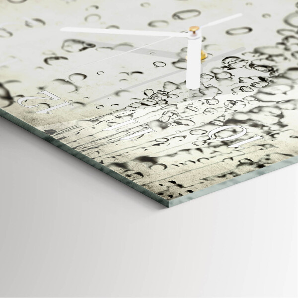 Square wall clock Drops
