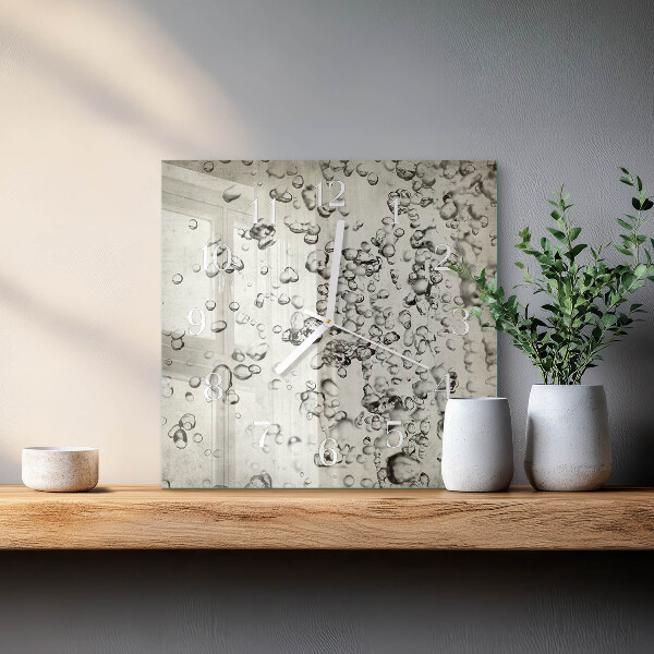 Square wall clock Drops