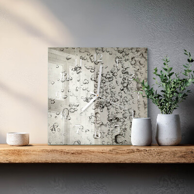 Square wall clock Drops