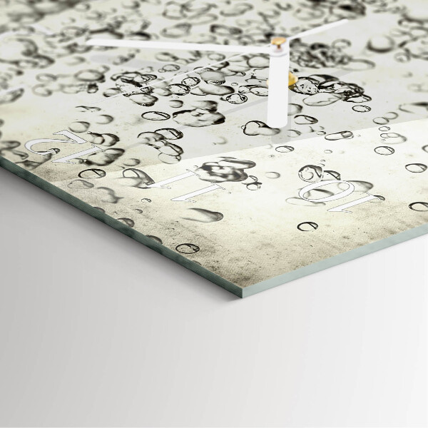 Square wall clock Drops