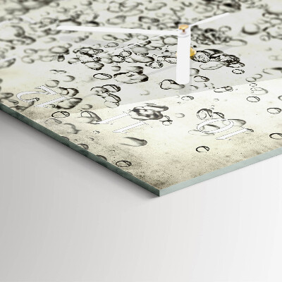 Square wall clock Drops