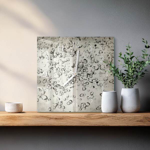 Square wall clock Drops