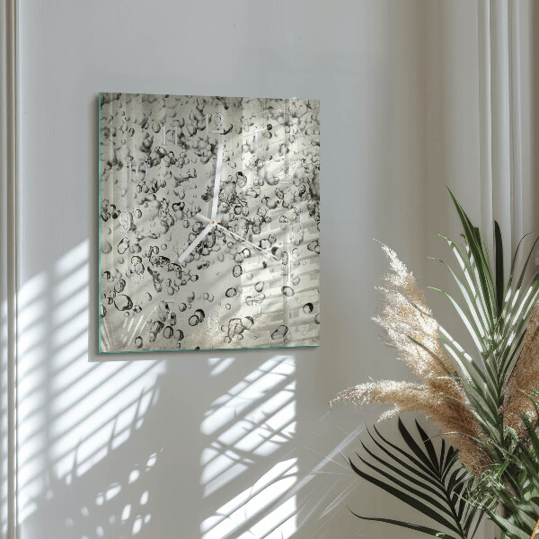 Square wall clock Drops