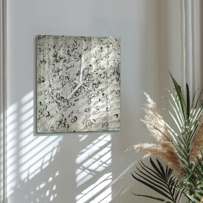 Square wall clock Drops