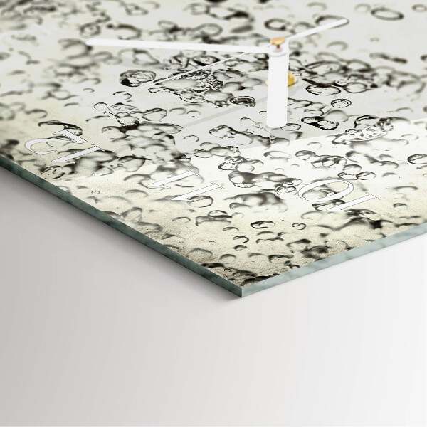 Square wall clock Drops
