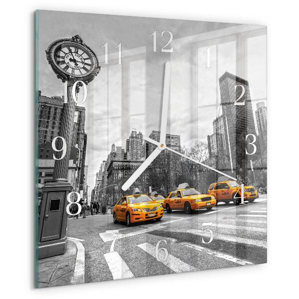 Square wall clock Taxi