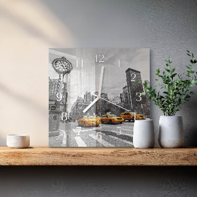 Square wall clock Taxi