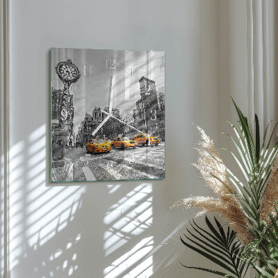 Square wall clock Taxi