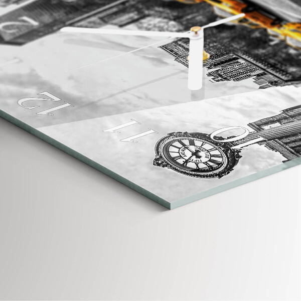 Square wall clock Taxi