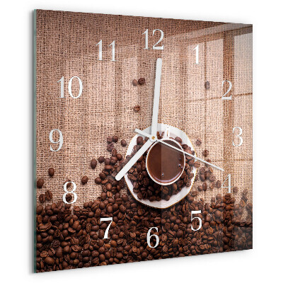 Square wall clock Coffee Beans