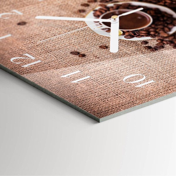 Square wall clock Coffee Beans