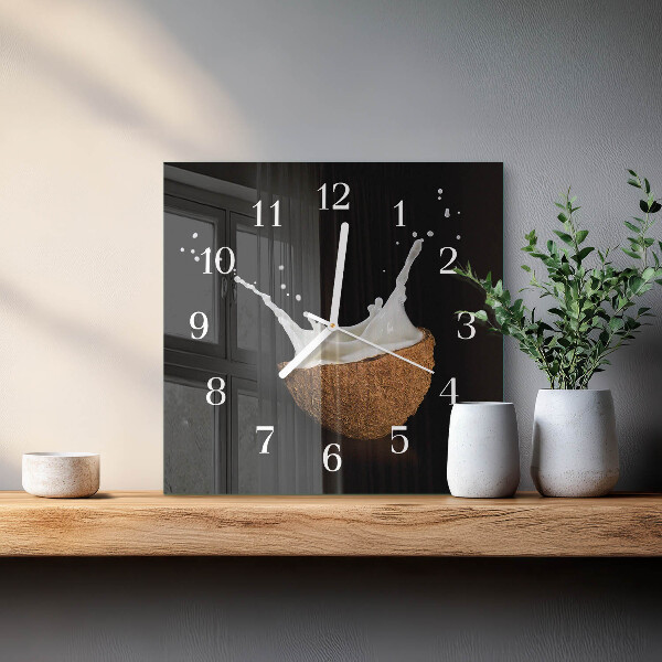 Square wall clock Coconut