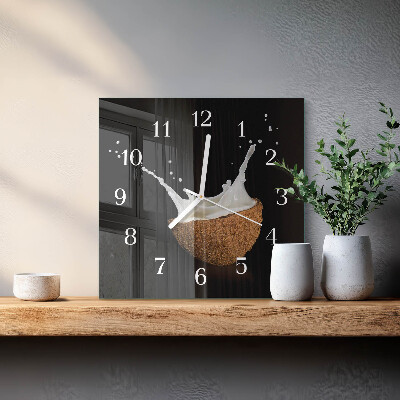 Square wall clock Coconut