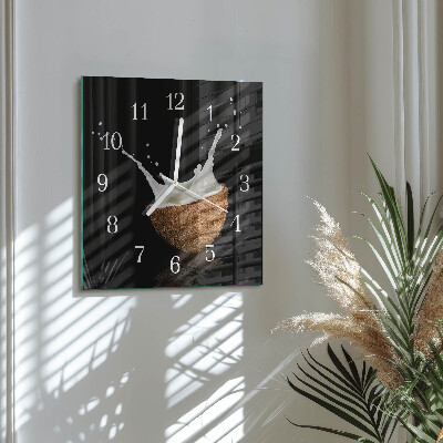 Square wall clock Coconut
