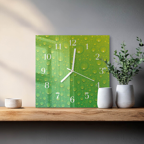 Square wall clock Drops
