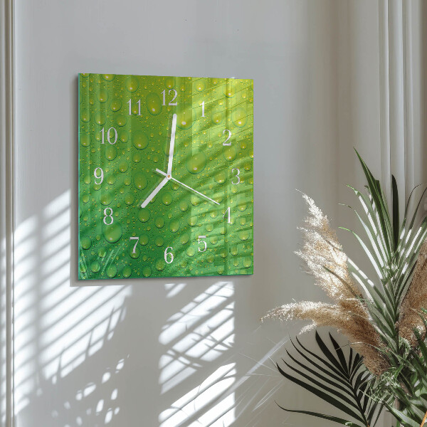 Square wall clock Drops