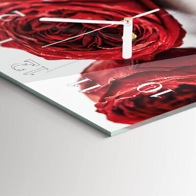 Square wall clock Flowers