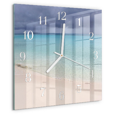 Square wall clock Beach