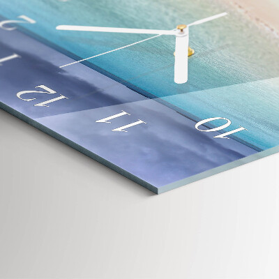 Square wall clock Beach