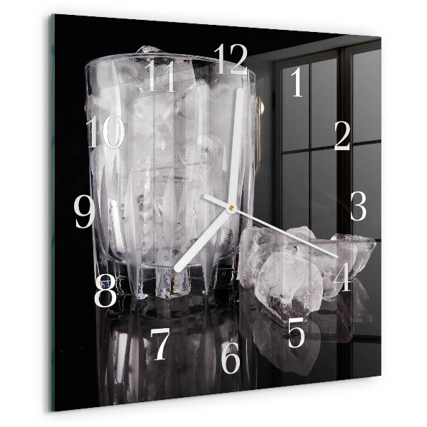 Square wall clock Ice