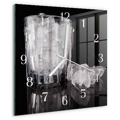 Square wall clock Ice