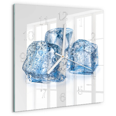 Square wall clock Ice